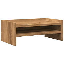 vidaXL Support de moniteur chêne artisanal 42x24x16 cm bois ingénierie