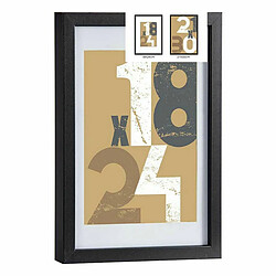 Gift Decor Cadre photo 24 x 2,5 x 32,5 cm Noir verre Bois MDF (6 Unités)