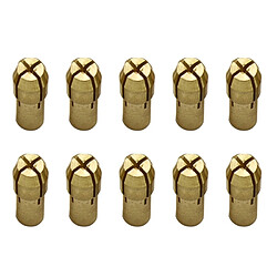 Wewoo 11 PCS Écrou de serrage en cuivre à trois griffes pour raccords broyeur électrique diameter Diamètre d'alésage: 0.8mm