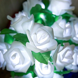 Wewoo Guirlande LED Rose Fleur Batterie Propulsé Guirlandes De Mariage Maison Fête D'anniversaire Décor String Lampe Warm White pas cher