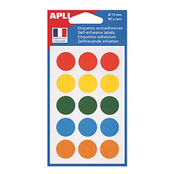 Avis Pastilles adhésives Ø 19 mm Agipa 100088 couleurs assorties - Pochette de 90