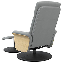 Acheter vidaXL Fauteuil inclinable de massage et repose-pied gris clair tissu