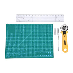 Artisanat Outils Ensemble 45mm Cisailles, Tapis de Coupe, Patchwork Règle, Couteau à Découper, rotary Cutter Kit pour Couture, Patchwork,