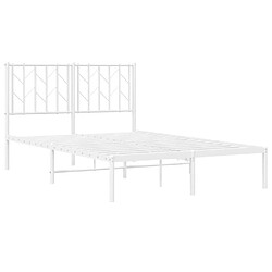 Acheter Maison Chic Cadre/structure de lit métal et tête de lit pour adulte - Lit Moderne Chambre blanc 120x200 cm -MN93775