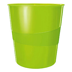 Corbeille à papier plastique Leitz Wow verte 15 L