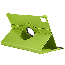 Avizar Étui Clapet pour iPad Air 13 2024 Folio Rotatif 360 Support Stand Vert Citron