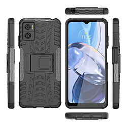 Htdmobiles Coque pour Motorola Moto E22 / E22i - housse etui rigide anti choc + verre trempe - NOIR