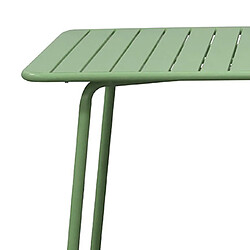 Mes Ensemble table de jardin + 4 chaises en métal vert - BACA pas cher