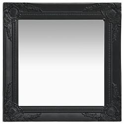 Decoshop26 Miroir mural - Baroque Noir 50x50 cm