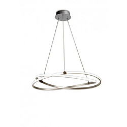 Luminaire Center Suspension LED intégré Infinity Argent 1 ampoule 50cm