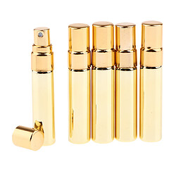 5pcs flacons en verre mini flacons bouteille de parfum contenant de cosmétiques doré pas cher