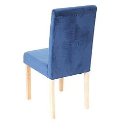 Acheter Decoshop26 Lot de 4 chaises de salle à manger / cuisine en tissu velours bleu pétrole CDS04511