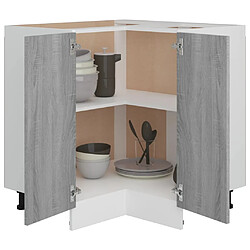 Avis vidaXL Armoire cuisine Sonoma gris 75,5x75,5x80,5 cm Bois d’ingénierie