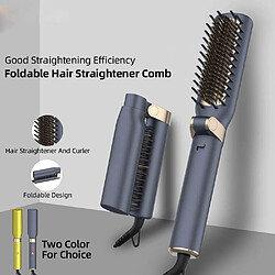 Avis Chrono Lisseur à cheveux pliable Brosse à lisser Lisseur à cheveux Peigne à ions négatifs PTC Chauffage rapide 4 Réglage de la température Accueil Salon professionnel Bigoudi(Vert)