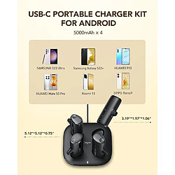 SANAG Kit De Batterie Externe Usb C Charge Rapide À 20W Pour Smartphone De Android Type-C, 4 Power Bank Et 1 Station De Charge Magnétique Parfait Pour Le Famille/Café/Bureau/L'Hôtel/Restaurant pas cher