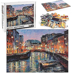 Avis Universal Puzzle de nuit à Venise, puzzle de décompression pédagogique, décoration murale 1000 pièces