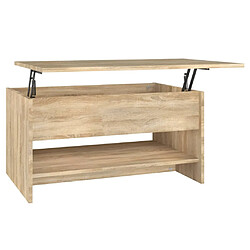 vidaXL Table basse Chêne sonoma 80x50x40 cm Bois d'ingénierie