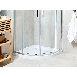 Beliani Bac de douche ALISO 80 x 80 x 7 cm Blanc