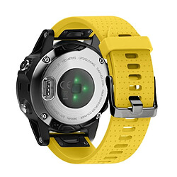 Wewoo Bracelet pour montre connectée Dragonne rapide en silicone amovible Fenix 5S 20mm Jaune