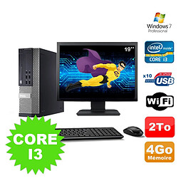 Lot PC Dell Optiplex 990 SFF I3-2120 3.3GHz 4Go 2000Go DVD Wifi W7 + Ecran 19" - Occasion