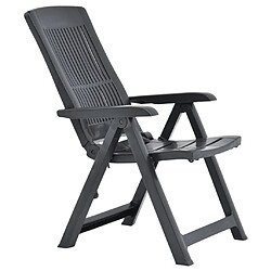 Acheter vidaXL Chaises inclinables de jardin lot de 2 Plastique Anthracite