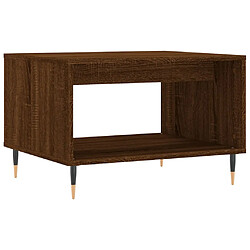 vidaXL Table basse chêne marron 60x50x40 cm bois d'ingénierie