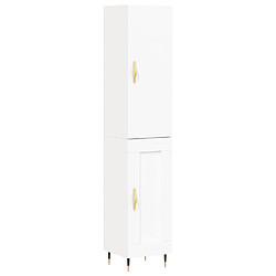 vidaXL Buffet haut Blanc 34,5x34x180 cm Bois d'ingénierie