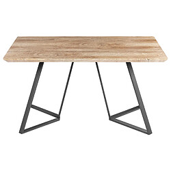 Acheter Beliani Table de salle à manger 140 x 80 cm bois clair et noir UPTON