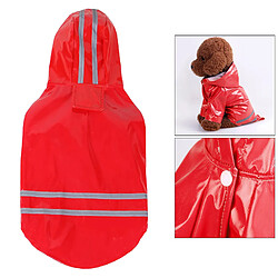 Imperméable Pour Chien Avec Capuche Veste Réfléchissante Pour Chien Imperméable S- XL Rouge L