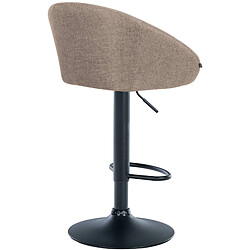 Non Tabouret de bar Davie tissu noir pas cher