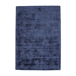 Thedecofactory LUXURY - Tapis en viscose effet soyeux bleu foncé 120x170