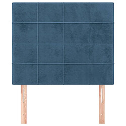 Avis Maison Chic Lot de 2 Têtes de lit design Bleu pour chambre - Décoration de lit foncé 100x5x78/88 cm Velours -MN45757