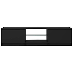 Acheter vidaXL Meuble TV avec lumières LED noir 140x40x35,5 cm