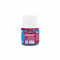 Pebeo Peinture textile Setacolor opaque effet métallique - Rouge orient - 45 ml