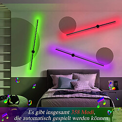 Acheter NETTLIFE Led lampe murale intérieure :lumière de l'étrier 100CM RGB Noir Musique Lampe de couloir