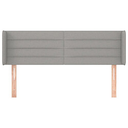 Avis Maison Chic Tête de lit scandinave avec oreilles,meuble de chambre Gris clair 147x16x78/88 cm Tissu -MN24408