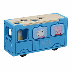 Peppa Pig Wooden School Bus Shap Sorter pas cher