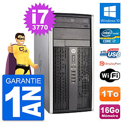 PC Tour HP Compaq Pro 6300 CMT Intel i7-3770 RAM 16Go Disque 1To Windows 10 Wifi - Occasion