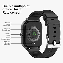 Universal Smartwatch Homme 1.69 Pouce Fitness Tracker IP68 Imperméable Smartwatch Femme Smartwatch pour Apple Smartwatch (Noir)