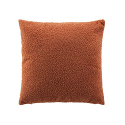 Douceur D'Interieur Coussin déhoussable BELI - Bouclette unie - 45 x 45 cm - Terracotta