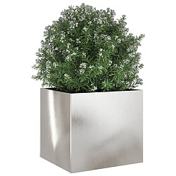 Avis vidaXL Jardinière argenté 32x30x29 cm acier inoxydable