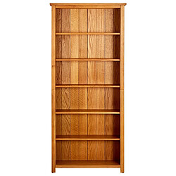 vidaXL Bibliothèque à 6 étagères 80x22,5x180 cm Bois de chêne massif