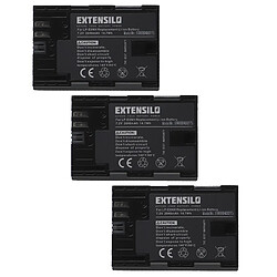 Vhbw EXTENSILO 3x Batteries remplacement pour Canon LP-E6, LP-E6NH pour appareil photo, reflex numérique (2040mAh, 7,2V, Li-ion)