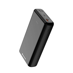 Batterie Externe 30000mAh 2x USB + USB-C Câble USB-C 1m Swissten Noir