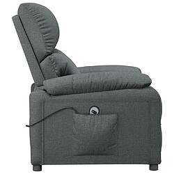 Acheter vidaXL Fauteuil inclinable électrique Gris foncé Tissu