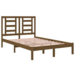 Avis vidaXL Cadre de lit sans matelas marron miel 120x200 cm pin massif