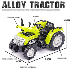 Avis Universal Simulation 1: 32 Alliage Plastic Farmer Tractor Toy Model Retire le son et la couleur claire de la collection de jouets pour enfants | Voiture jouet moulée sous pression(Vert)