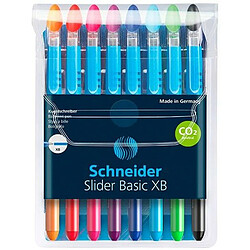 Ensemble de Stylos Schneider Slider Basic XB Multicouleur 8 Pièces