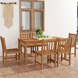 Salle à manger de jardin 7 pcs,Table et chaise à dîner Bois de teck solide -MN19232