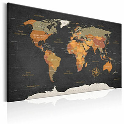 Paris Prix Tableau Imprimé World Map : Secrets of the Earth 40 x 60 cm